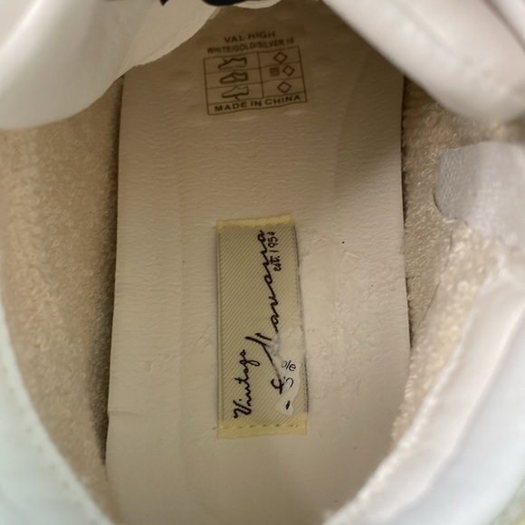 Vintage Havana Val High White/Gold/Silver Glitter High Top Shoes size 8.5 - Picture 8 of 10